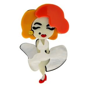 Marilyn Monroe NEW Acrylic Brooch